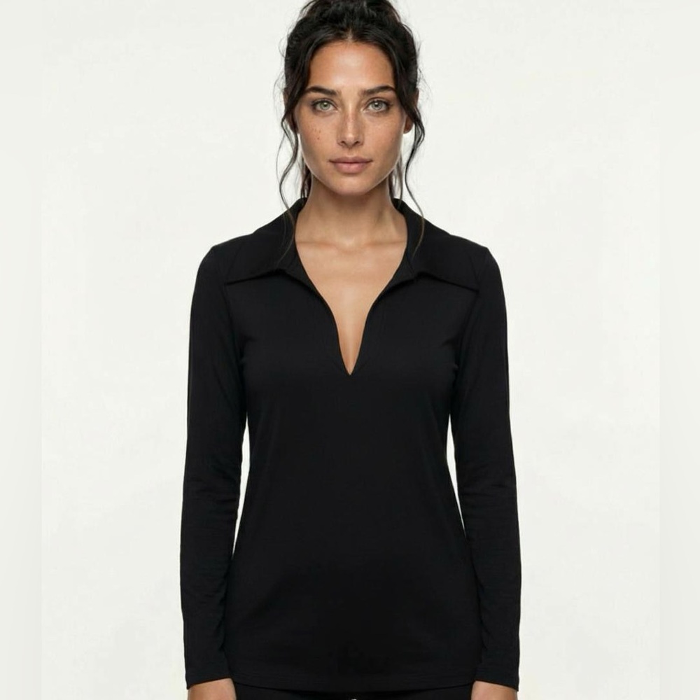 VENUS Black Lightweight Longsleeve Women's Bodysuit